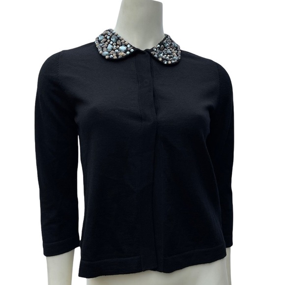 Boden Sweaters - Boden Jewel Collared Cropped Cardigan 12